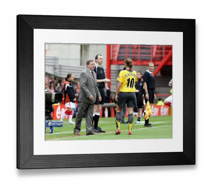 Framed Print : Vic Akers the Arsenal Ladies Manager with Julie Fleeting (Arsenal) Framed Print : Vic Akers the Arsenal Ladies Manager with Julie Fleeting (Arsenal)