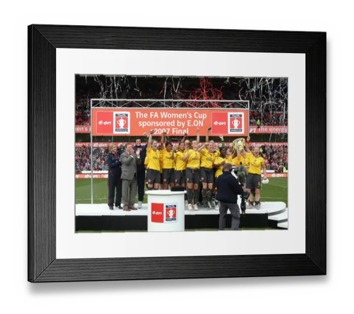 Framed Print : Arsenal Ladies Triumph in FA Cup Final: 4-1 Victory over Charlton Athletic