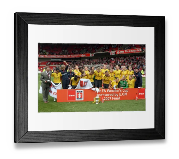 Framed Print : Arsenal Ladies Triumph in FA Cup Final: 4-1 Victory Framed Print : Arsenal Ladies Triumph in FA Cup Final: 4-1 Victory