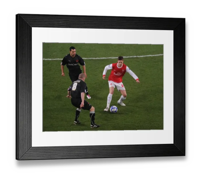 Framed Print : Conor Henderson (Arsenal) Stephen Dawson and Jason Crowe (Orient). Arsenal 5