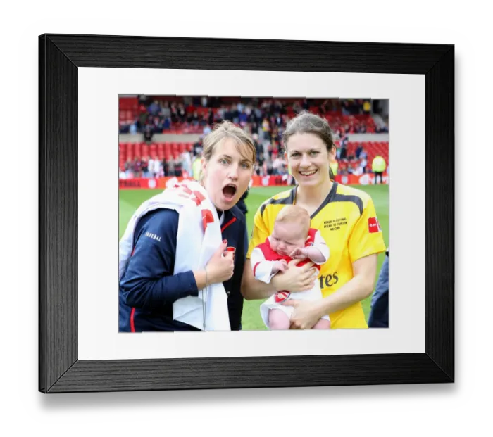 Framed Print : Emma Haynes and Karen Carney (Arsenal)