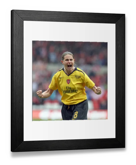 Framed Print : Arsenal's Kelly Smith Euphoria: 2nd Goal, 4-1 FA Cup Final Victory Framed Print : Arsenal's Kelly Smith Euphoria: 2nd Goal, 4-1 FA Cup Final Victory