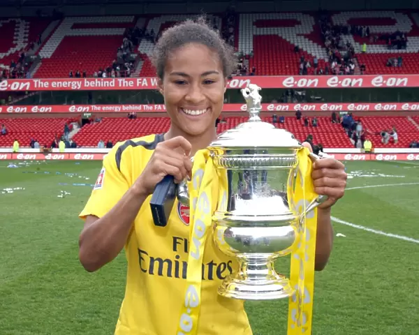 Rachel Yankey with the FA Cup: Arsenal's Victory in the Women's FA Cup Final against Charlton Athletic (2007)
