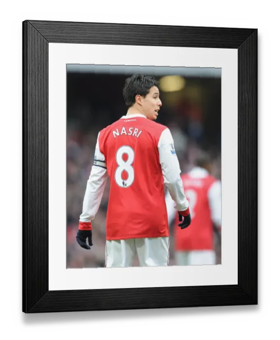 Framed Print : Samir Nasri (Arsenal). Arsenal 0: 0 Sunderland, Barclays Premier League