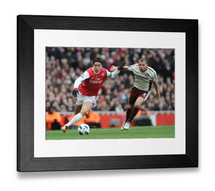 Framed Print : Nasri vs. Bardsley: Stalemate at Emirates as Arsenal and Sunderland Draw