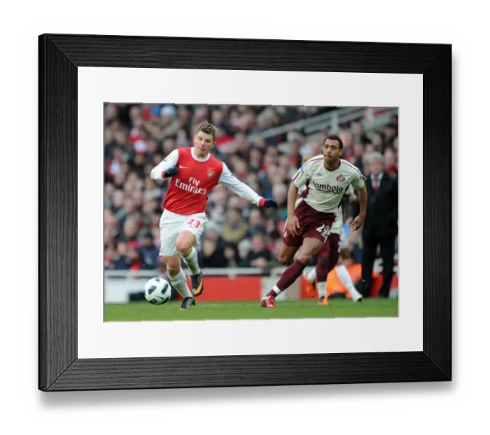 Framed Print : Andrey Arshavin (Arsenal) Anton Ferdinand (Sunderland). Arsenal 0: 0 Sunderland