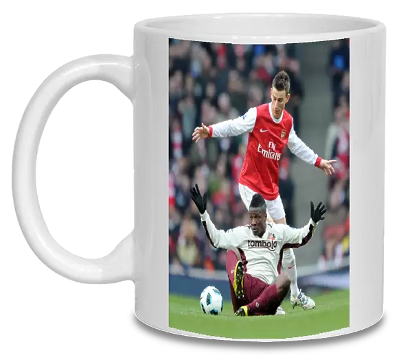 Laurent Koscielny (Arsenal) Asamoah Gyan (Sunderland). Arsenal 0: 0 Sunderland