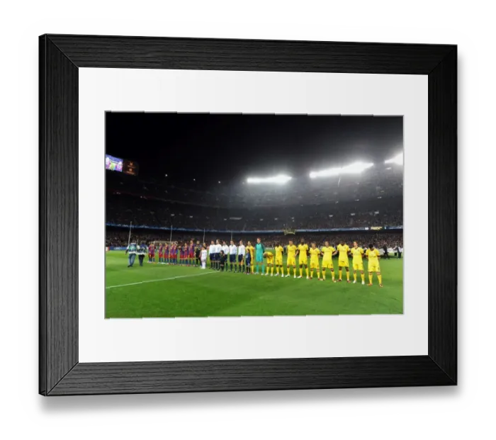 Framed Print : Champions League Showdown: Barcelona vs. Arsenal (3-1 in Favor of Barcelona)