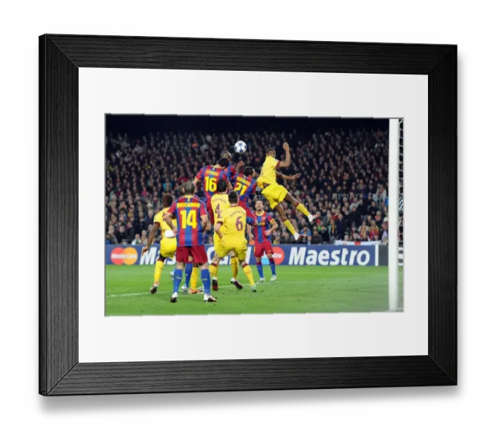 Framed Print : Sergio Busquets Own Goal: Barcelona Overpowers Arsenal 3-1 in UEFA Champions League