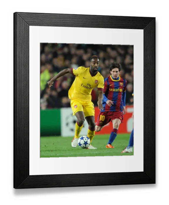 Framed Print : Johan Djourou (Arsenal) Lionel Messi (Barcelona). Barcelona 3: 1 Arsenal Framed Print : Johan Djourou (Arsenal) Lionel Messi (Barcelona). Barcelona 3: 1 Arsenal
