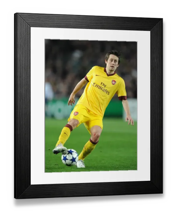 Framed Print : Tomas Rosicky (Arsenal). Barcelona 3: 1 Arsenal. UEFA Champions League. Last 16, 2nd leg
