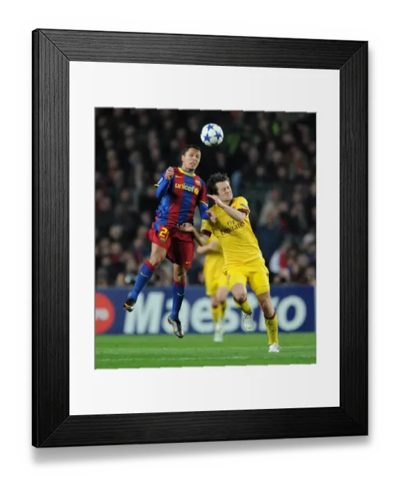 Framed Print : Rosicky vs Adriano: Barcelona's Triumph over Arsenal in the UEFA Champions League (2011)