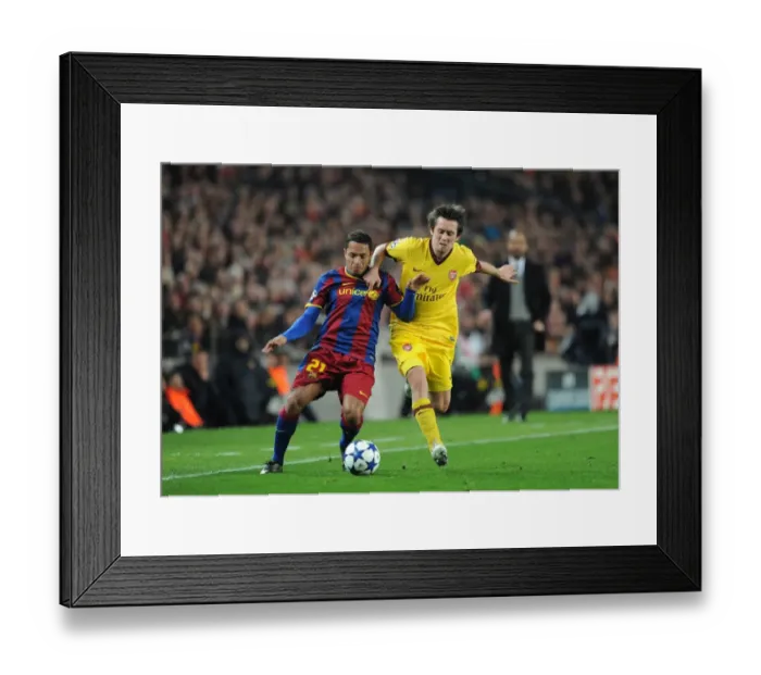 Framed Print : Tomas Rosicky (Arsenal) Adriano (Barcelona). Barcelona 3: 1 Arsenal. UEFA Champions League Framed Print : Tomas Rosicky (Arsenal) Adriano (Barcelona). Barcelona 3: 1 Arsenal. UEFA Champions League