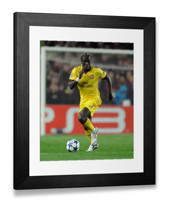Framed Print : Bacary Sagna (Arsenal). Barcelona 3: 1 Arsenal. UEFA Champions League. Last 16, 2nd leg Framed Print : Bacary Sagna (Arsenal). Barcelona 3: 1 Arsenal. UEFA Champions League. Last 16, 2nd leg