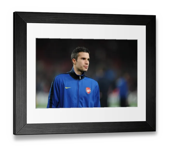 Framed Print : Robin van Persie's Heartbreaking Performance: Arsenal vs. Barcelona, UEFA Champions League 2011 (3-1 in Favor of Barcelona)