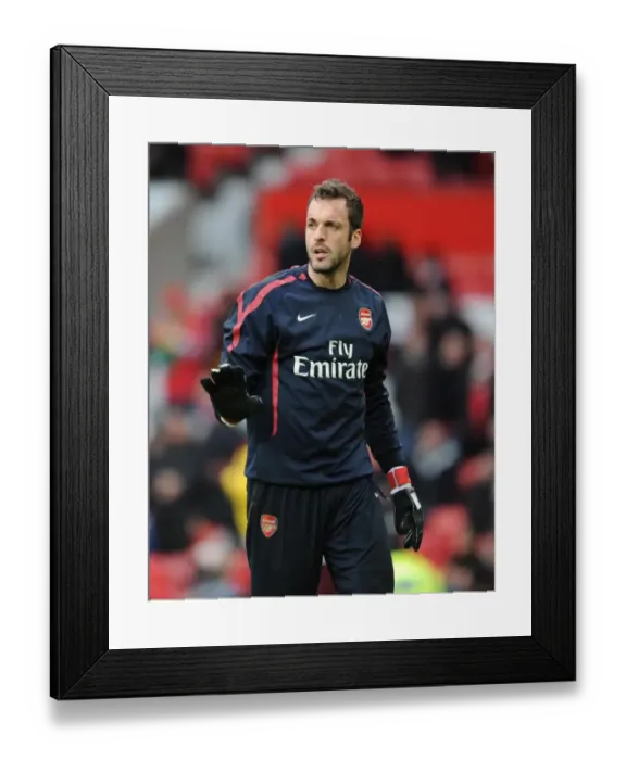 Framed Print : Manuel Almunia (Arsenal). Manchester United 2: 0 Arsenal, FA Cup Sixth Round