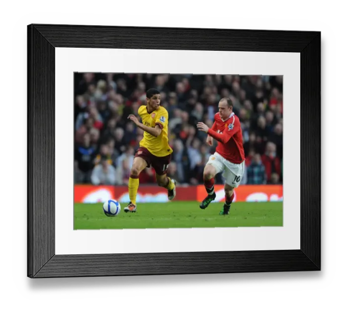 Framed Print : Denilson (Arsenal) Wayne Rooney (Man United). Manchester United 2: 0 Arsenal