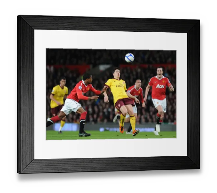 Framed Print : Manchester United's FA Cup Triumph: Nasri vs Evra (2:0) - Arsenal's Defeat at Old Trafford