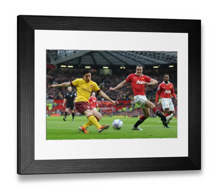 Framed Print : Samir Nasri (Arsenal) John O Shea (Manchester United). Manchester United 2: 0 Arsenal