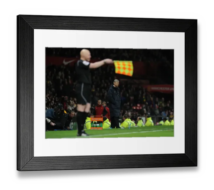 Framed Print : Jack Wilshere's Determined Performance in FA Cup Sixth Round: Manchester United 2-0 Arsenal at Old Trafford (2010)