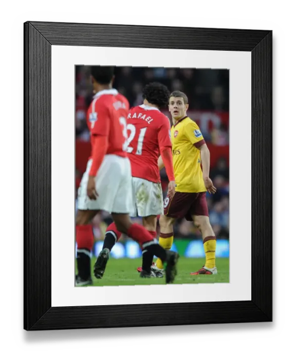 Framed Print : Jack Wilshere's Determined Performance in Manchester United's 2-0 FA Cup Victory over Arsenal, Old Trafford, 2010