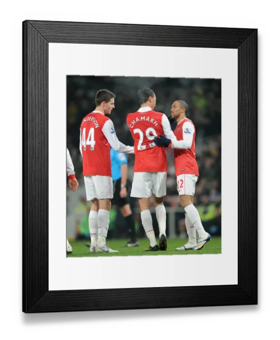 Framed Print : Arsenal's Unforgettable FA Cup Victory: Gael Clichy and Teammates Celebrate Fifth Goal (5:0 vs Leyton Orient, 2011)