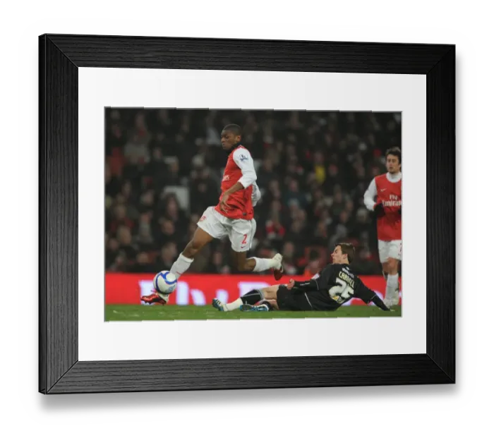 Framed Print : Abou Diaby (Arsenal) Thomas Carroll (Orient). Arsenal 5: 0 Leyton Orient
