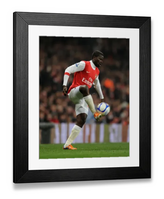 Framed Print : Arsenal's Emmanuel Eboue Celebrates Fifth Goal in FA Cup Victory over Leyton Orient (2011)