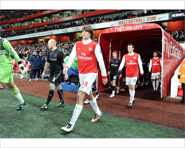 Ignasi Miquel (Arsenal). Arsenal 5: 0 Leyton Orient. FA Cup 5th Round Replay