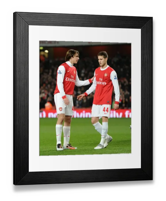 Framed Print : Ignasi Miquel and Conor Henderson (Arsenal). Arsenal 5: 0 Leyton Orient