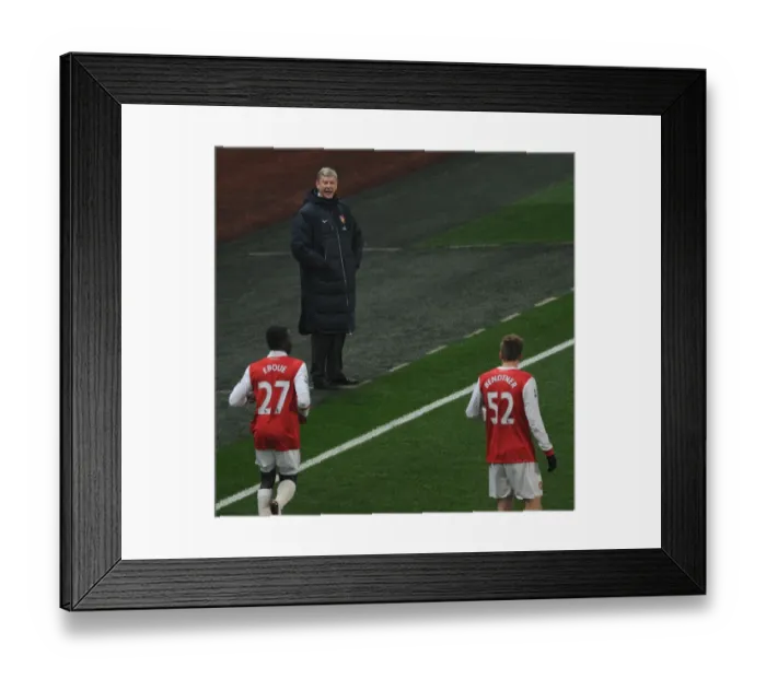 Framed Print : Arsenal manager Arsene Wenger. Arsenal 5: 0 Leyton Orient, FA Cup Fifth Round Replay