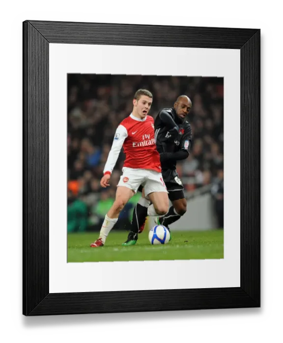 Framed Print : Jack Wilshere's Dominance: Arsenal Crushes Leyton Orient 5-0 in FA Cup