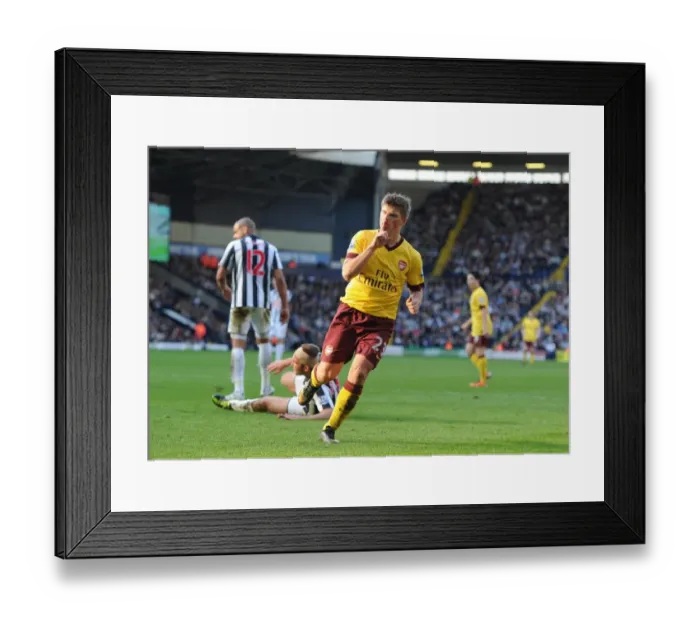 Framed Print : Andrey Arshavin celebrates scoring the 1st Arsenal goal. West Bromwich Albion 2: 2 Arsenal Framed Print : Andrey Arshavin celebrates scoring the 1st Arsenal goal. West Bromwich Albion 2: 2 Arsenal