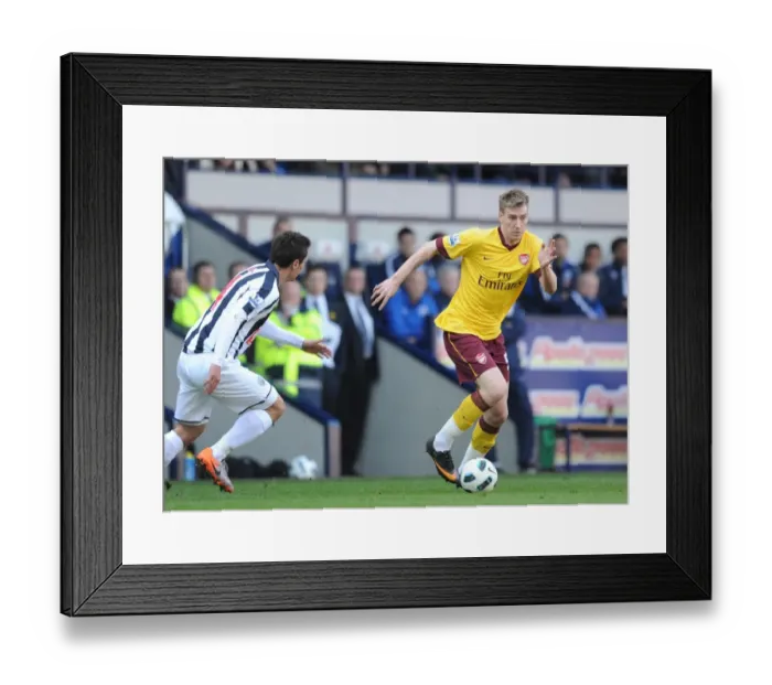 Framed Print : Nicklas Bendtner (Arsenal) Marek Cech (WBA). West Bromwich Albion 2: 2 Arsenal