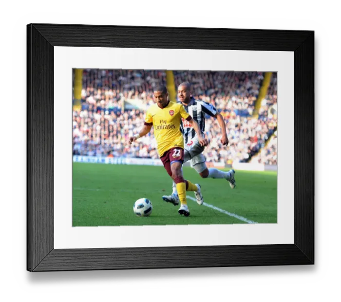 Framed Print : Gael Clichy (Arsenal) Steven Reid (WBA). West Bromwich Albion 2: 2 Arsenal