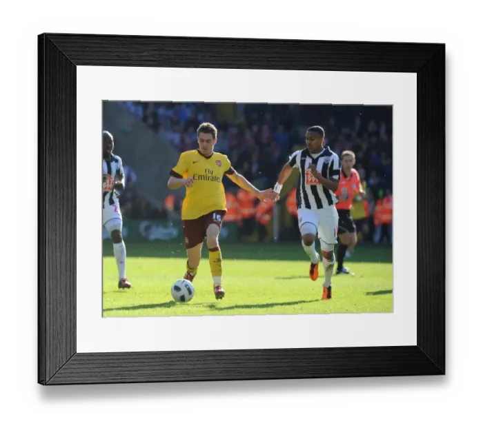 Framed Print : Aaron Ramsey (Arsenal) Jerome Thomas (WBA). West Bromwich Albion 2: 2 Arsenal Framed Print : Aaron Ramsey (Arsenal) Jerome Thomas (WBA). West Bromwich Albion 2: 2 Arsenal