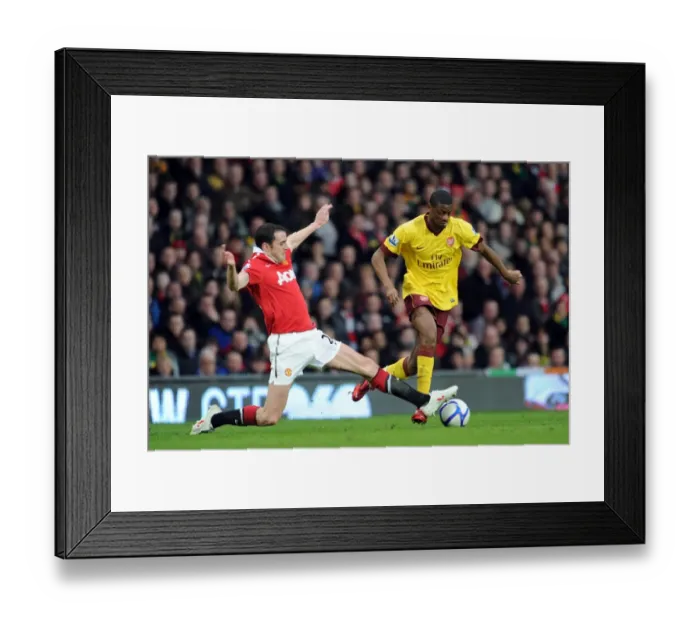 Framed Print : Abou Diaby (Arsenal) John O Shea (Man Utd). Manchester United 2: 0 Arsenal Framed Print : Abou Diaby (Arsenal) John O Shea (Man Utd). Manchester United 2: 0 Arsenal