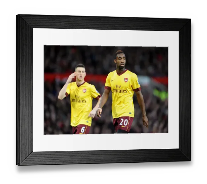 Framed Print : Johan Djourou's Disappointing FA Cup Defeat: Manchester United 2-0 Arsenal, Old Trafford, 2010