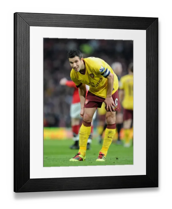 Framed Print : Robin van Persie (Arsenal). Manchester United 2: 0 Arsenal, FA Cup Sixth Round