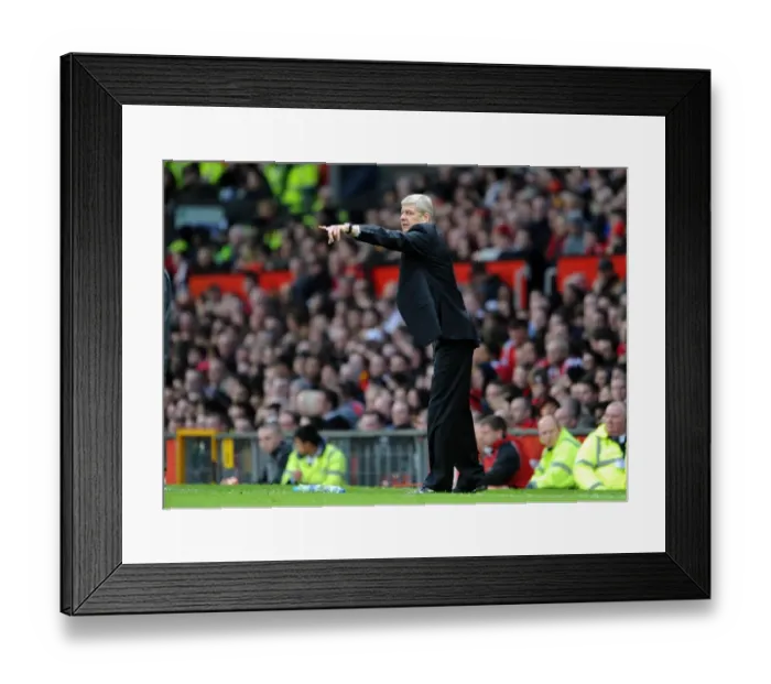 Framed Print : Arsene Wenger at Old Trafford: Manchester United vs. Arsenal, FA Cup Sixth Round (2010), Arsenal Manager - Arsenal Trail 2:0 Framed Print : Arsene Wenger at Old Trafford: Manchester United vs. Arsenal, FA Cup Sixth Round (2010), Arsenal Manager - Arsenal Trail 2:0