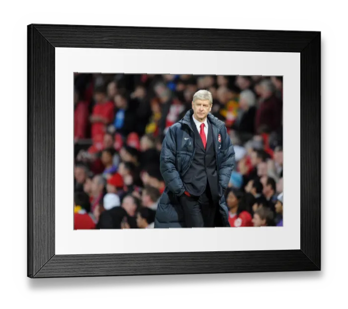 Framed Print : Arsene Wenger: Manchester United's 2-0 FA Cup Victory over Arsenal, Old Trafford, 2010