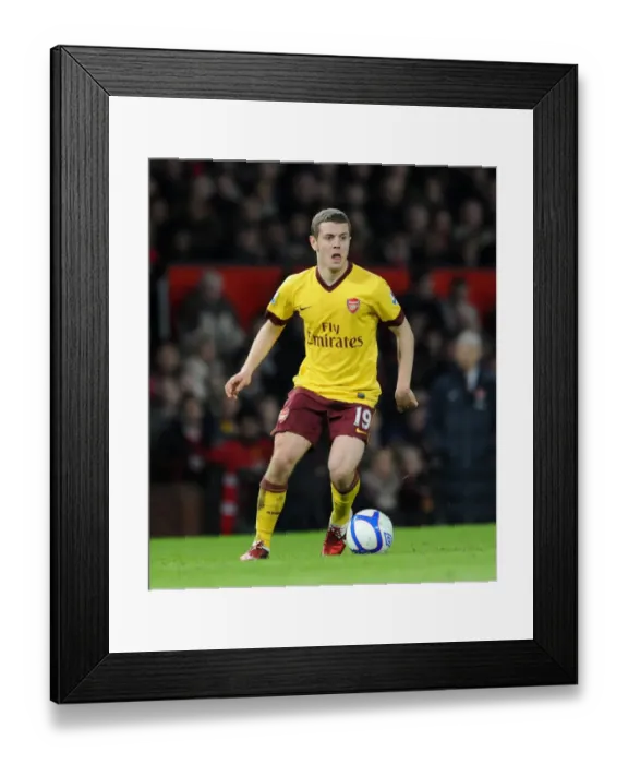 Framed Print : Determined Jack Wilshere's Unforgettable Performance: Arsenal vs. Manchester United, FA Cup Sixth Round, Old Trafford, 2010