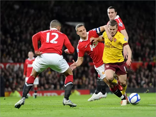 Manchester United's Vidic and Smalling Overpower Arsenal's Wilshere: Manchester United 2-0 Arsenal, FA Cup Sixth Round, 2010