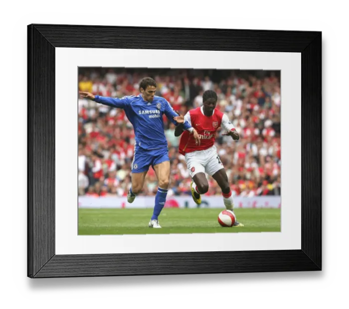 Framed Print : The Unforgettable Clash: Adebayor vs. Boulahrouz - Intense 1:1 Battle, Arsenal vs. Chelsea, FA Premiership, May 6, 2007 Framed Print : The Unforgettable Clash: Adebayor vs. Boulahrouz - Intense 1:1 Battle, Arsenal vs. Chelsea, FA Premiership, May 6, 2007