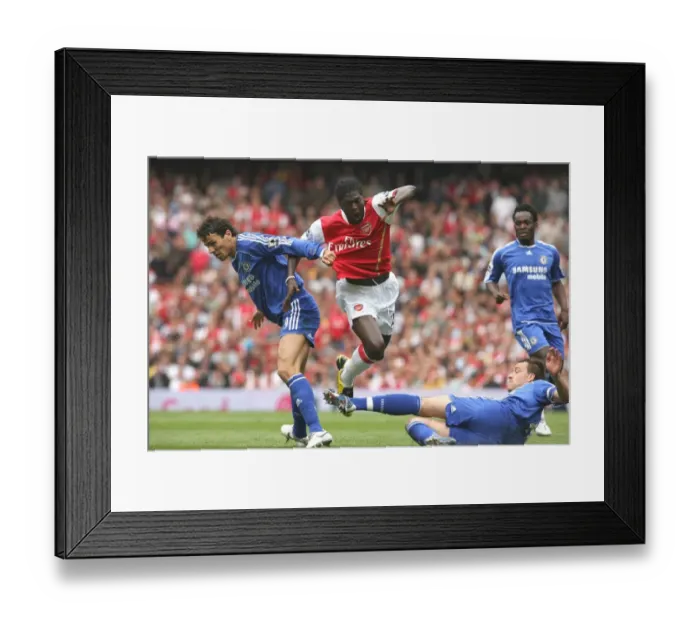 Framed Print : Adebayor vs. Terry & Boulahrouz: The Intense Rivalry - Arsenal vs. Chelsea, 1:1 Framed Print : Adebayor vs. Terry & Boulahrouz: The Intense Rivalry - Arsenal vs. Chelsea, 1:1