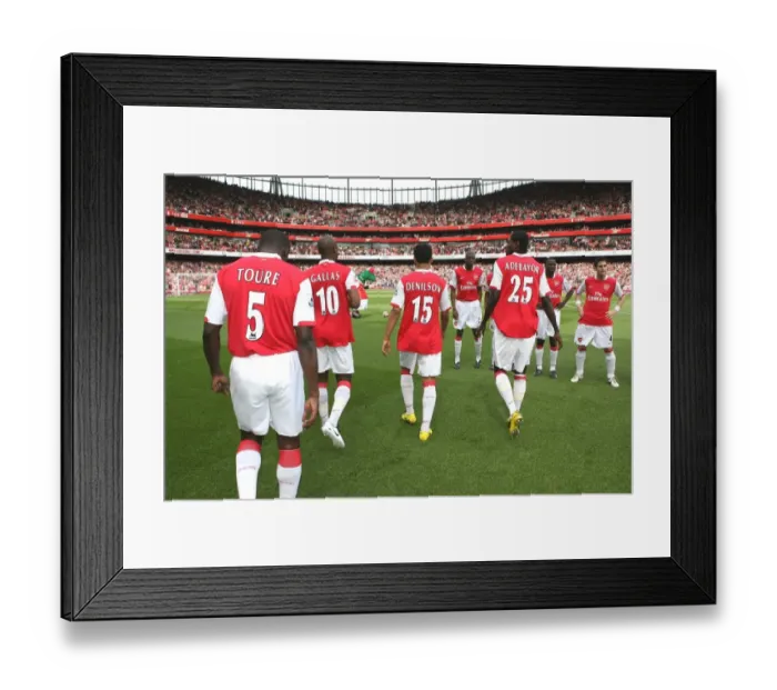 Framed Print : The Arsenal team line up before the match Framed Print : The Arsenal team line up before the match