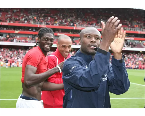 William Gallas, Emmanuel Adebayor and Thierry Henry (Arsenal)