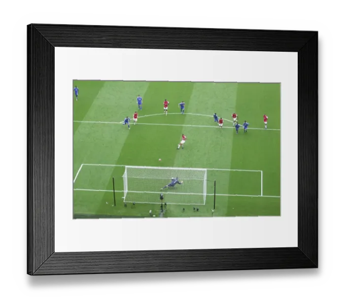 Framed Print : Gilberto scores Arsenals goal from the penalty spot Framed Print : Gilberto scores Arsenals goal from the penalty spot
