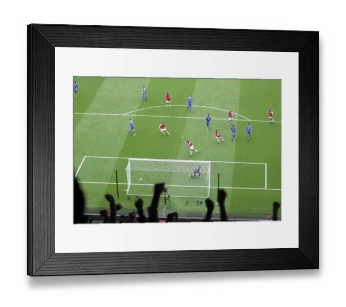 Framed Print : Gilberto celebrates scoring his goal