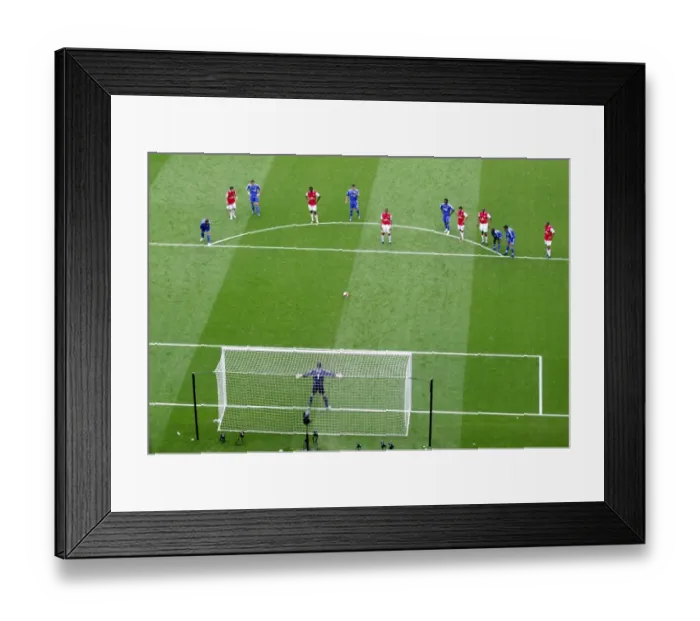 Framed Print : Gilberto (Arsenal) waits to take his penalty